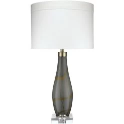 Boa 32 Inch 150.00 Watt Taupe Glass Table Lamp Portable Light