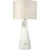 Borealis 37 Inch 150.00 Watt Alabaster Table Lamp Portable Light, Hexagon