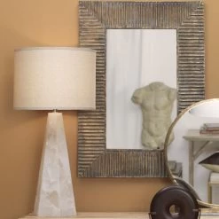 Borealis 37 Inch 150.00 Watt Alabaster Table Lamp Portable Light, Hexagon 7 Borealis 37 Inch 150.00 Watt Alabaster Table Lamp Portable Light, Hexagon -Jamie Young Store 9borehexalab 8