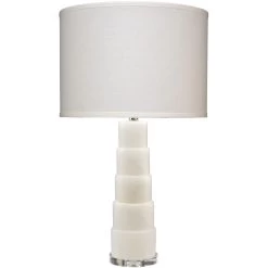 Jamie Young Store 16 Caspian 28 Inch 150.00 Watt White Alabaster Table Lamp Portable Light