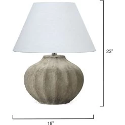 Clamshell 23 Inch 100 Watt Sand Table Lamp Portable Light -Jamie Young Store 9clamshellsa 5