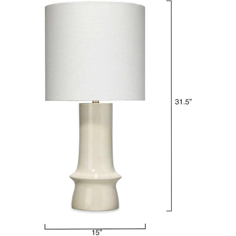 Crest 31.5 Inch 150.00 Watt Eggshell Ceramic Table Lamp Portable Light 3 Crest 31.5 Inch 150.00 Watt Eggshell Ceramic Table Lamp Portable Light - Image 3