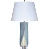 Diamond 18 Inch 100.00 Watt Blue And Cream Table Lamp Portable Light