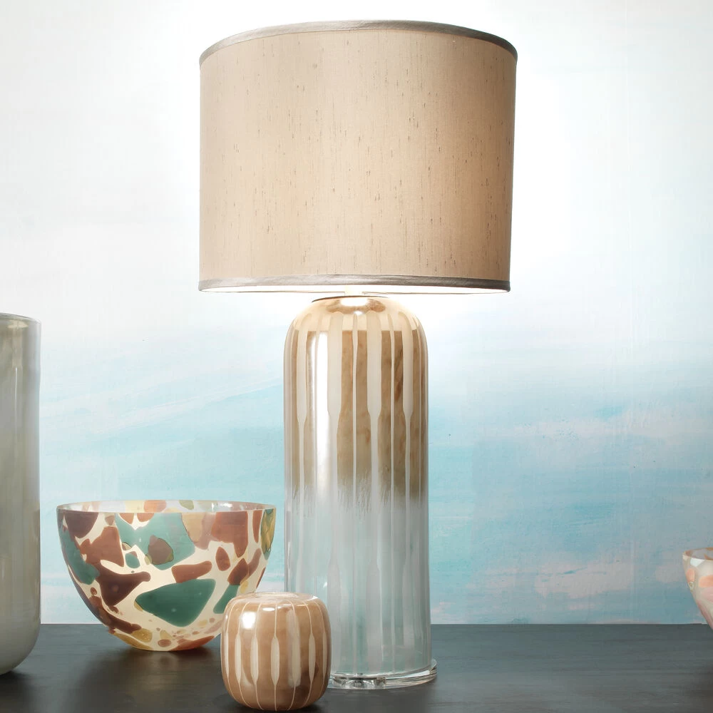 Ethereal 36 Inch 150.00 Watt Taupe & Opal Table Lamp Portable Light 2 Ethereal 36 Inch 150.00 Watt Taupe & Opal Table Lamp Portable Light - Image 2
