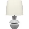 Foundation 22 Inch 100.00 Watt Matte Frosted Grey Ceramic Table Lamp Portable Light