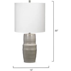 Goodman 30 Inch 100.00 Watt Grey Table Lamp Portable Light -Jamie Young Store 9goodmangrey 5