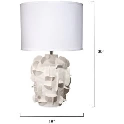 Helios 30.5 Inch 150.00 Watt White Table Lamp Portable Light -Jamie Young Store 9heliostlwh 2