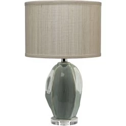 Hermosa 21 Inch 100.00 Watt Teal Ceramic Table Lamp Portable Light
