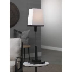 Jud 32 Inch 40.00 Watt Oiled Rubbed Bronze Table Lamp Portable Light 7 Jud 32 Inch 40.00 Watt Oiled Rubbed Bronze Table Lamp Portable Light -Jamie Young Store 9judobsq131s 8