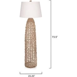 Kauai 73.5 Inch 150.00 Watt Natural Floor Lamp Portable Light -Jamie Young Store 9kauifloorna 2
