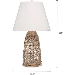 Kauai 32 Inch 60.00 Watt Natural Table Lamp Portable Light -Jamie Young Store 9kauitlna 2