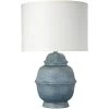 Kaya 26 Inch 150.00 Watt Blue Ceramic Table Lamp Portable Light
