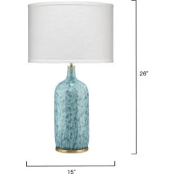 Madeline 26 Inch 150.00 Watt Blue Ceramic Table Lamp Portable Light -Jamie Young Store 9madebld131m 6