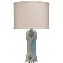 Maryln 28 Inch 150.00 Watt Blue / Black / Natural Table Lamp Portable Light