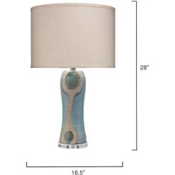 Maryln 28 Inch 150.00 Watt Blue / Black / Natural Table Lamp Portable Light -Jamie Young Store 9marylntlbl 5