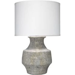 Masonry 27 Inch 150.00 Watt Grey Ceramic Table Lamp Portable Light