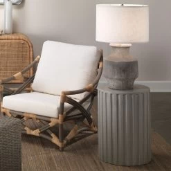 Masonry 27 Inch 150.00 Watt Grey Ceramic Table Lamp Portable Light -Jamie Young Store 9masogrd131c 5