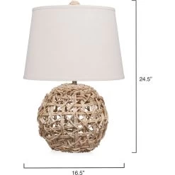 Maui 24.5 Inch 60 Watt Natural Table Lamp Portable Light -Jamie Young Store 9mauitlnat 2