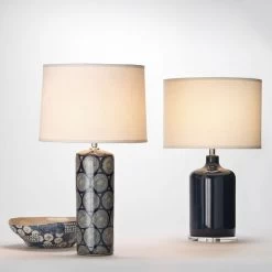 Neva 29 Inch 150.00 Watt Blue And Table Lamp Portable Light -Jamie Young Store 9nevabld131c 3