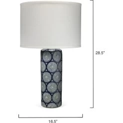 Neva 29 Inch 150.00 Watt Blue And Table Lamp Portable Light -Jamie Young Store 9nevabld131c 5
