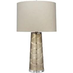 Pebble 27 Inch 150.00 Watt Taupe Table Lamp Portable Light