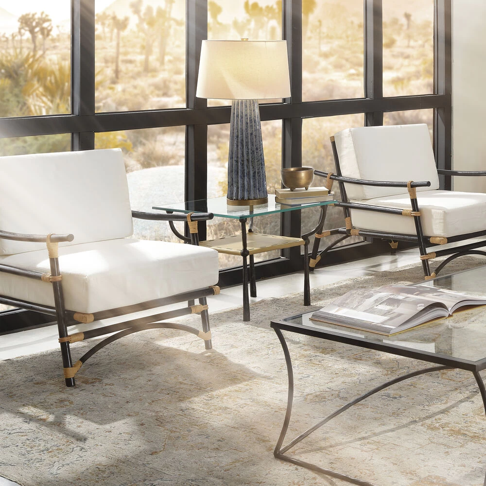 Pleated 32.25 Inch 150.00 Watt Cornflower Blue Table Lamp Portable Light 2 Pleated 32.25 Inch 150.00 Watt Cornflower Blue Table Lamp Portable Light - Image 2