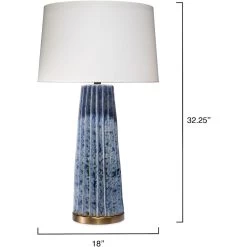 Pleated 32.25 Inch 150.00 Watt Cornflower Blue Table Lamp Portable Light 6 Pleated 32.25 Inch 150.00 Watt Cornflower Blue Table Lamp Portable Light -Jamie Young Store 9pleatedtlbl 2