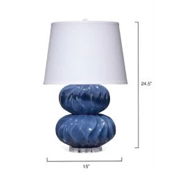 Pricilla 25 Inch 150.00 Watt Navy Blue Double Gourd Table Lamp Portable Light -Jamie Young Store 9pricillanv 2