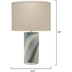 Terrene 26 Inch 150.00 Watt Grey Table Lamp Portable Light -Jamie Young Store 9terrgr235c 6