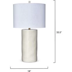 Undertow 33.5 Inch 150.00 Watt Cream Table Lamp Portable Light -Jamie Young Store 9undertotlcr 2