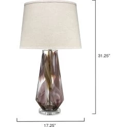 Watercolor 31 Inch 150.00 Watt Plum Table Lamp Portable Light -Jamie Young Store 9watertlplum 5