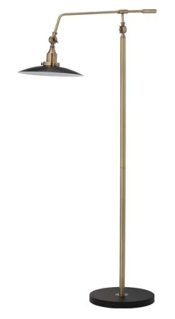 Antique Brass Aluminum Mid-Century Modern Floor Lamp