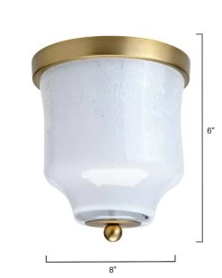 Antique Brass And White Glass Sidra Flush Mount -Jamie Young Store loomlan antique brass and white glass sidra flush mount jamie young flush mounts 5 33038000521429