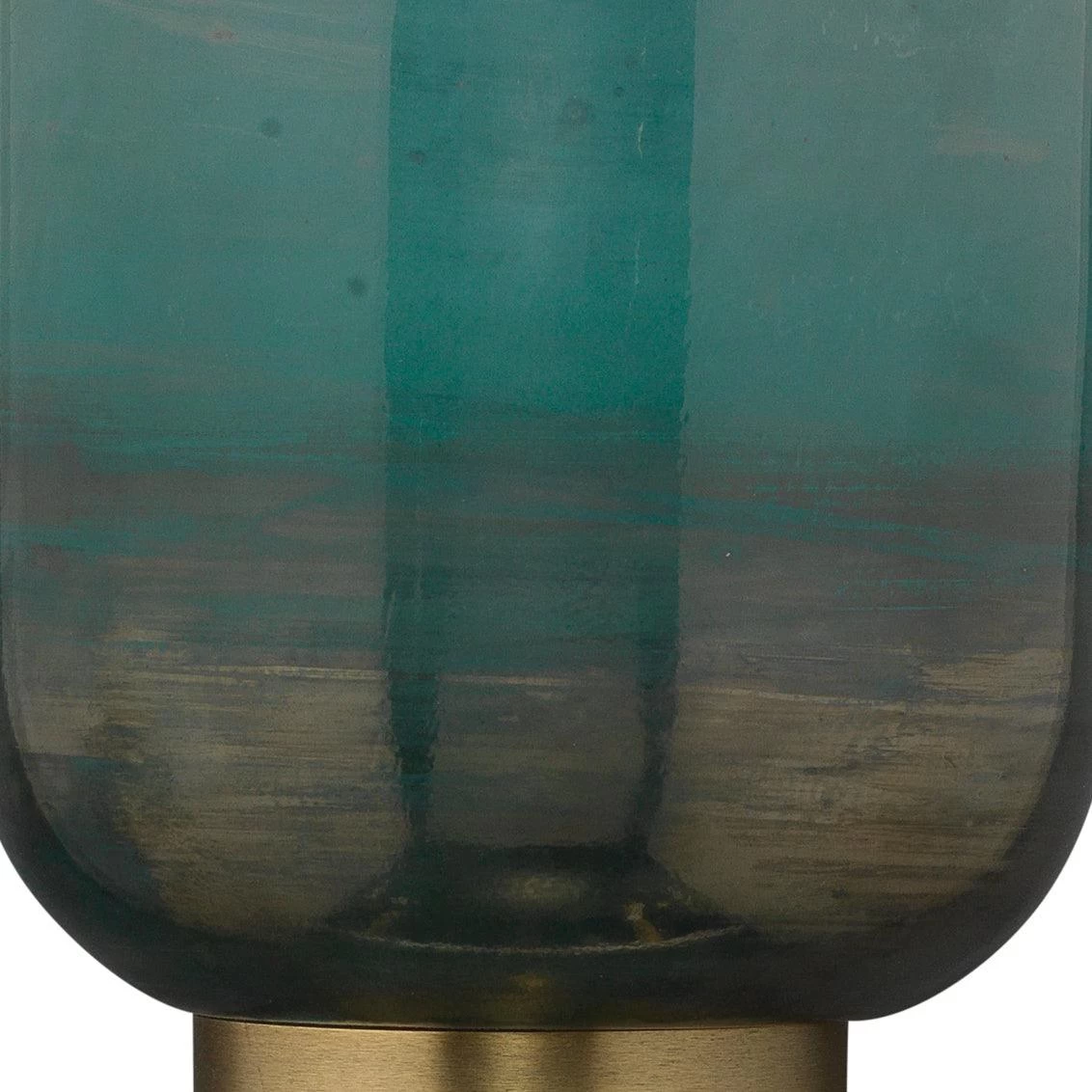 Antique Brass Aqua Metallic Glass Vapor Single Sconce 8 Antique Brass Aqua Metallic Glass Vapor Single Sconce - Image 8
