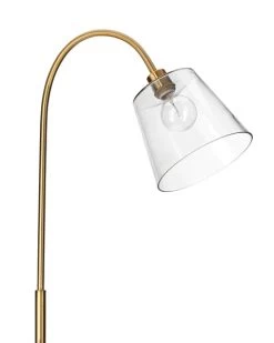 Antique Brass Clear Glass Modern 69" Swan Floor Lamp -Jamie Young Store loomlan antique brass clear glass modern 69 swan floor lamp jamie young floor lamps 5 33038310113493