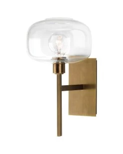 Antique Brass Clear Glass Scando Mod Sconce -Jamie Young Store loomlan antique brass clear glass scando mod sconce jamie young wall sconces 5 33037942849749