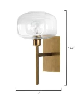 Antique Brass Clear Glass Scando Mod Sconce -Jamie Young Store loomlan antique brass clear glass scando mod sconce jamie young wall sconces 6 33037943406805