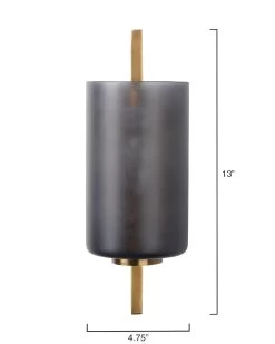 Antique Brass Grey Glass Blueprint Sconce -Jamie Young Store loomlan antique brass grey glass blueprint sconce jamie young wall sconces 6