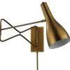 Antique Brass Lenz Swing Arm Wall Sconce