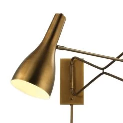 Antique Brass Lenz Swing Arm Wall Sconce -Jamie Young Store loomlan antique brass lenz swing arm wall sconce jamie young wall sconces 6 33037933641941