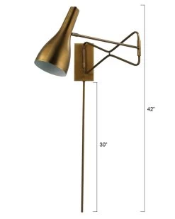 Antique Brass Lenz Swing Arm Wall Sconce -Jamie Young Store loomlan antique brass lenz swing arm wall sconce jamie young wall sconces 8 33037934723285