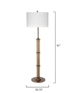 Antique Brass Mid-Century Modern Floor Lamp Marcus -Jamie Young Store loomlan antique brass mid century modern floor lamp marcus jamie young floor lamps 4 33038216626389