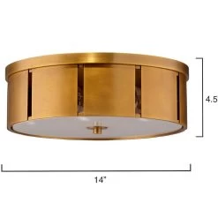 Antique Brass Small Orbit Flush Mount Ceiling Light -Jamie Young Store loomlan antique brass small orbit flush mount ceiling light jamie young flush mounts 8 33037994229973