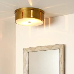Antique Brass Small Orbit Flush Mount Ceiling Light -Jamie Young Store loomlan antique brass small orbit flush mount ceiling light jamie young flush mounts 9 33037994459349