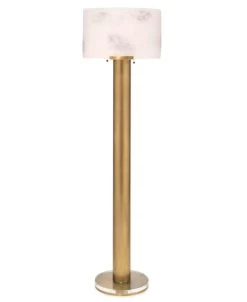 Antique Brass White 62" Elancourt Floor Lamp