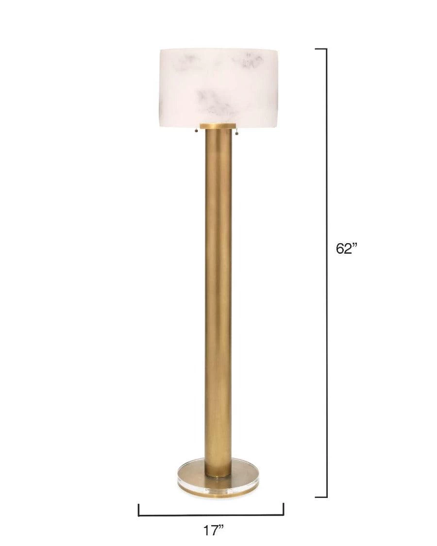 Antique Brass White 62" Elancourt Floor Lamp 4 Antique Brass White 62" Elancourt Floor Lamp - Image 4