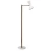 Antique Brass White Aluminum Pisa Swing Arm Floor Lamp