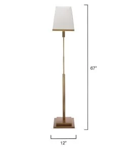 Antique Brass White Linen Jud Floor Lamp -Jamie Young Store loomlan antique brass white linen jud floor lamp jamie young floor lamps 4 33037818233045