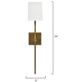 Antique Brass White Linen Minerva Wall Sconce -Jamie Young Store loomlan antique brass white linen minerva wall sconce jamie young wall sconces 3 33037939048661