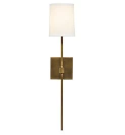 Antique Brass White Linen Minerva Wall Sconce -Jamie Young Store loomlan antique brass white linen minerva wall sconce jamie young wall sconces 4 33037939245269